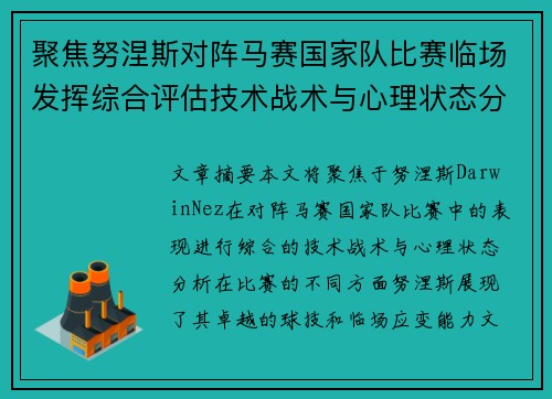 聚焦努涅斯对阵马赛国家队比赛临场发挥综合评估技术战术与心理状态分析